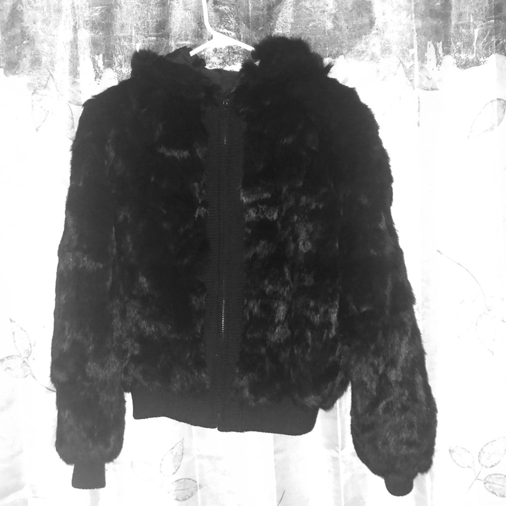 Genuine  vintage rabbit fur coat
